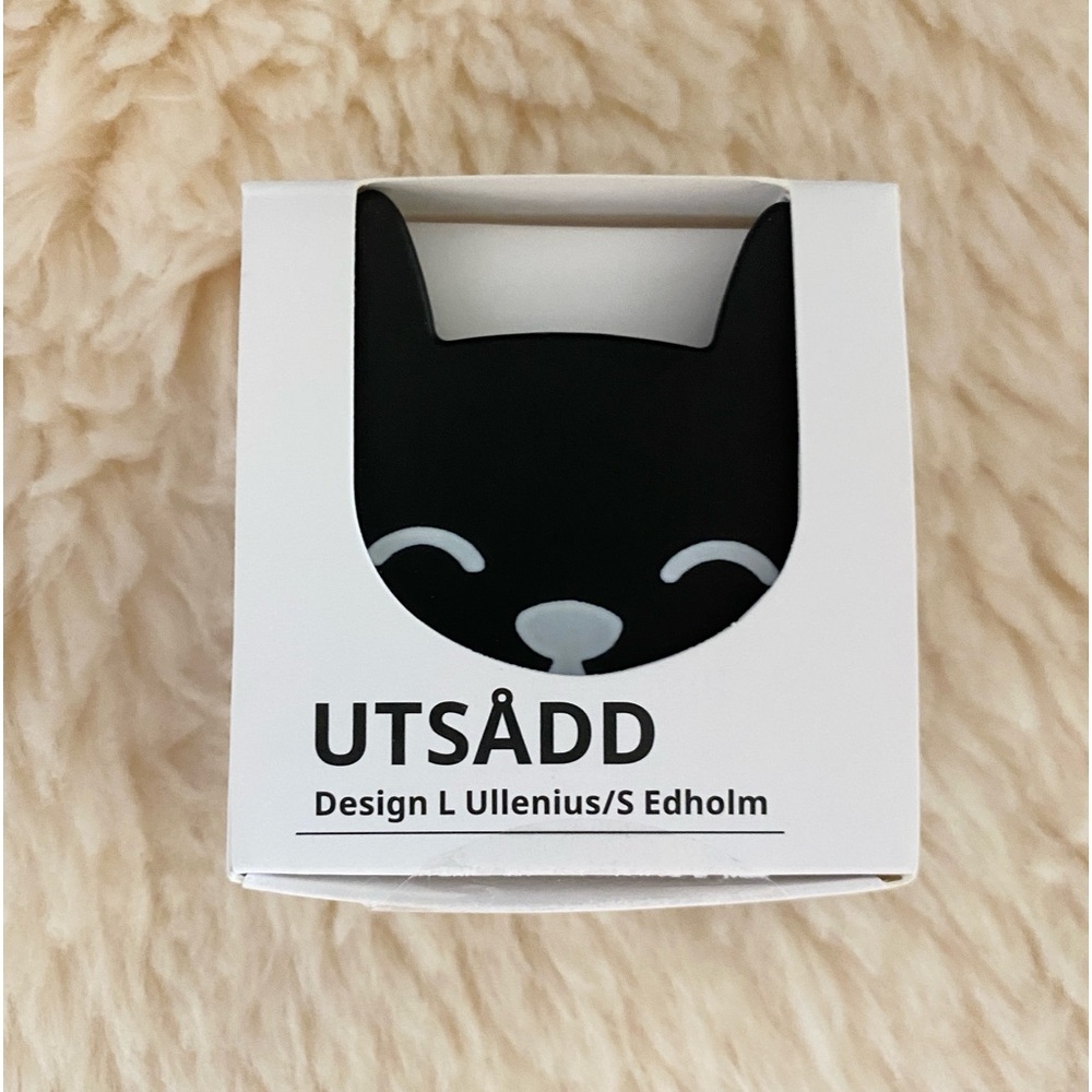 Ikea Hook Utsådd Black Cat Face NWT